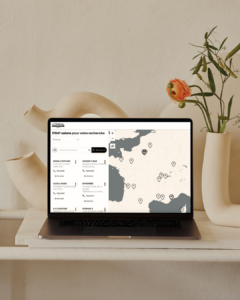 Le Store Locator de L'Oréal sur un ordinateur